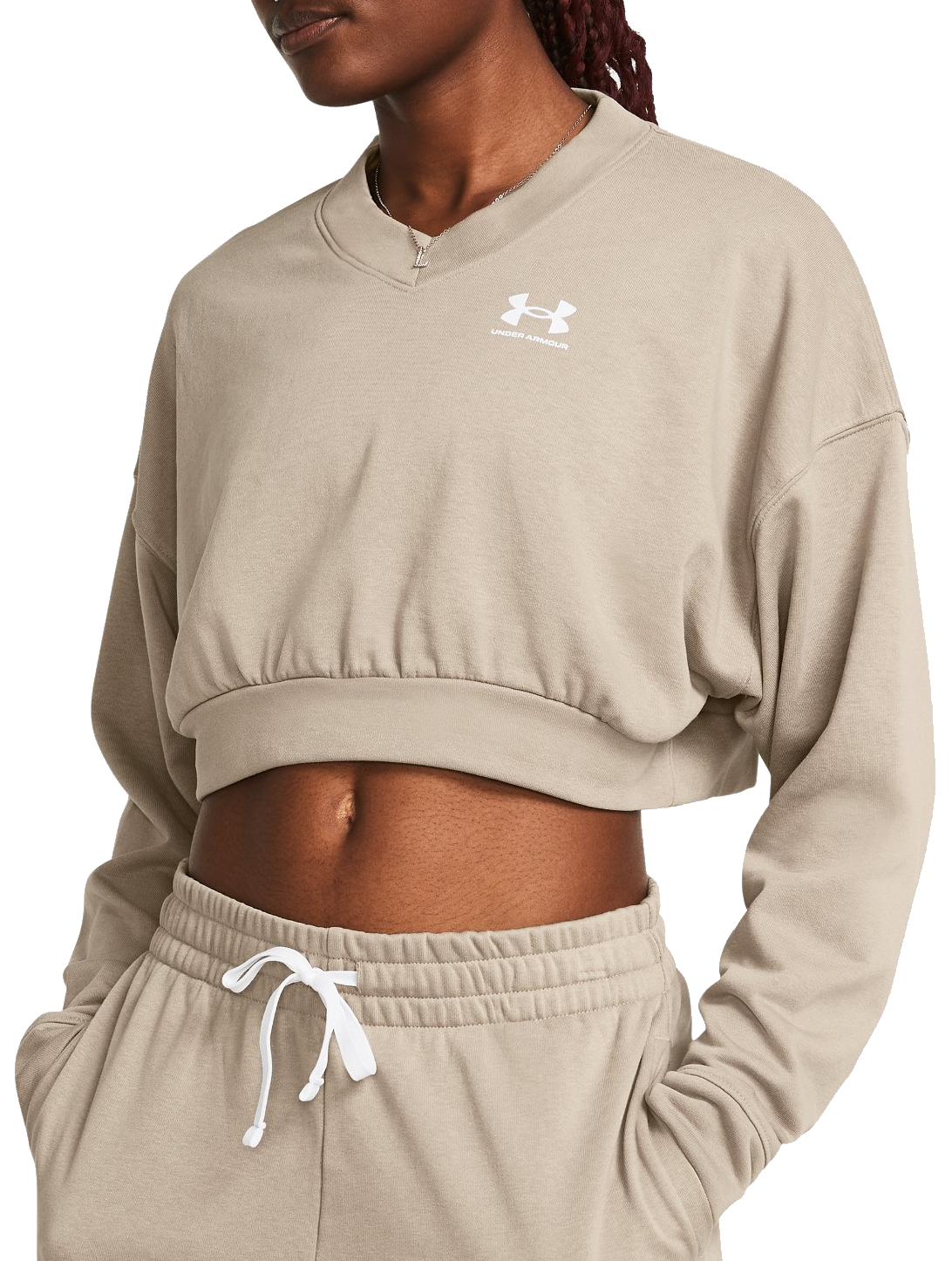Суитшърт Under Armour Rival Terry Oversized Crop Crew
