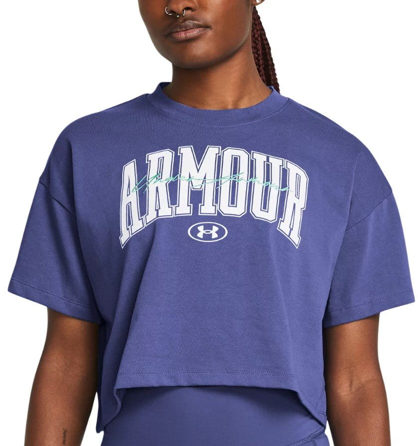 Тениска Under Armour UA HW SCRIPTED WM CROP SS-PPL