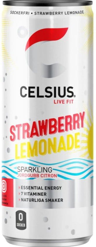 Boissons et énergisantes Celsius Energy Drink Strawberry Lemonade 355ml