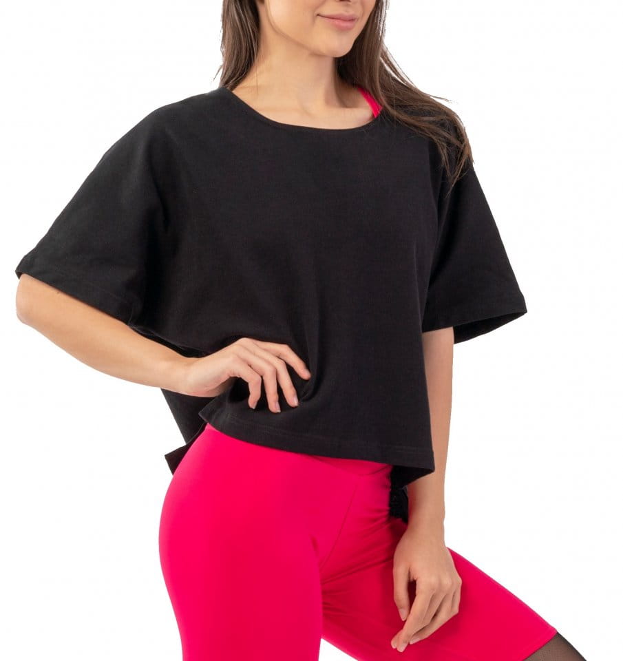 Тениска Nebbia Organic Cotton Loose Fit “The Minimalist” Crop Top