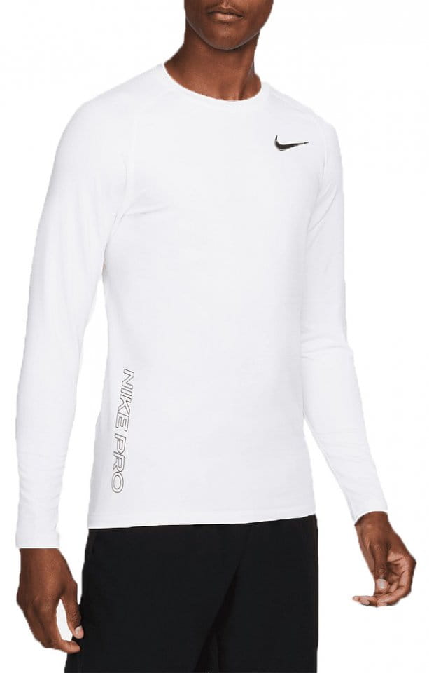 Тениска с дълъг ръкав Nike Pro Warm Sweatshirt Weiss F100
