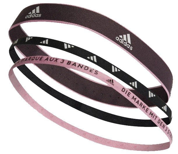Лента за глава adidas New Haarband 3er Pack Rot Schwarz Pink