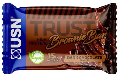 Веган протеиново блокче USN Trust 60g брауни черен шоколад